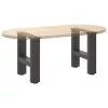  2 db antracitszürke acél dohányzóasztal láb 30x(30-31) cm