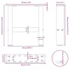  2 db antracitszürke acél dohányzóasztal láb 30x(30-31) cm
