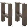  2 db natúr acél dohányzóasztal láb 30 x (30-31) cm acél