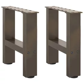    2 db natúr acél dohányzóasztal láb 30 x (30-31) cm acél