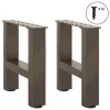  2 db natúr acél dohányzóasztal láb 30 x (30-31) cm acél