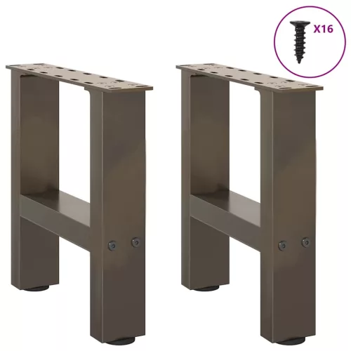  2 db natúr acél dohányzóasztal láb 30 x (30-31) cm acél