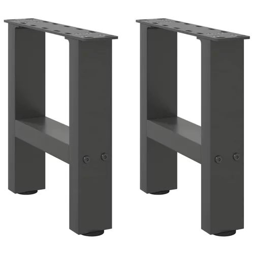  2 db antracitszürke acél dohányzóasztal láb 40x(30-31) cm