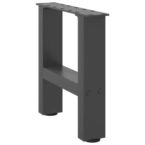  2 db antracitszürke acél dohányzóasztal láb 40x(30-31) cm