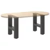  2 db antracitszürke acél dohányzóasztal láb 40x(30-31) cm