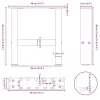  2 db antracitszürke acél dohányzóasztal láb 40x(30-31) cm