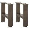  2 db natúr acél dohányzóasztal láb 40 x (30-31) cm acél