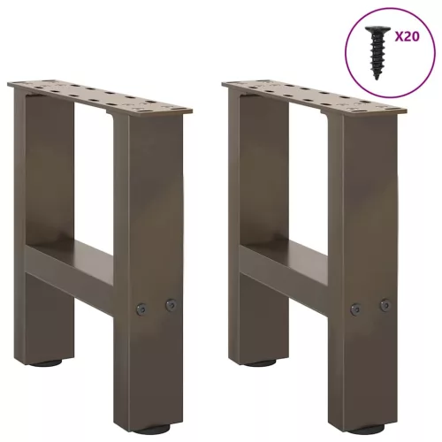  2 db natúr acél dohányzóasztal láb 40 x (30-31) cm acél