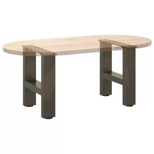  2 db natúr acél dohányzóasztal láb 40 x (30-31) cm acél