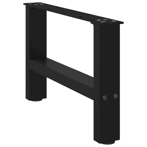  2 db fekete acél dohányzóasztal láb 50 x (30-31) cm
