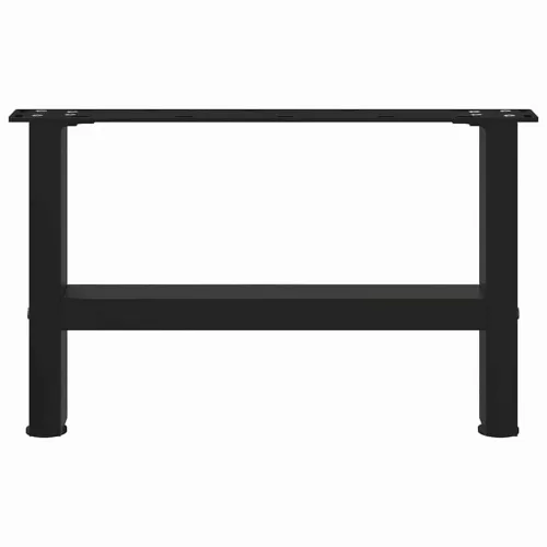  2 db fekete acél dohányzóasztal láb 50 x (30-31) cm