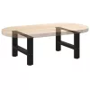  2 db fekete acél dohányzóasztal láb 50 x (30-31) cm