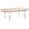  2 db fehér dohányzóasztal láb 50 x (30-31) cm acél