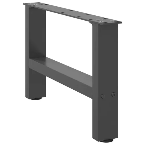  2 db antracitszürke acél dohányzóasztal láb 50x(30-31) cm