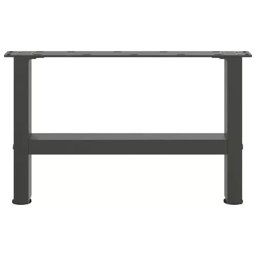  2 db antracitszürke acél dohányzóasztal láb 50x(30-31) cm
