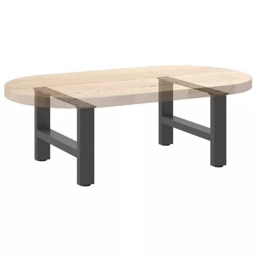  2 db antracitszürke acél dohányzóasztal láb 50x(30-31) cm