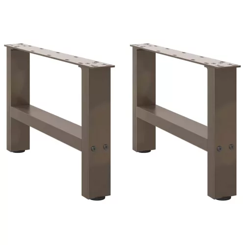  2 db natúr acél dohányzóasztal láb 50 x (30-31) cm acél