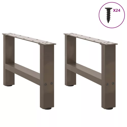  2 db natúr acél dohányzóasztal láb 50 x (30-31) cm acél