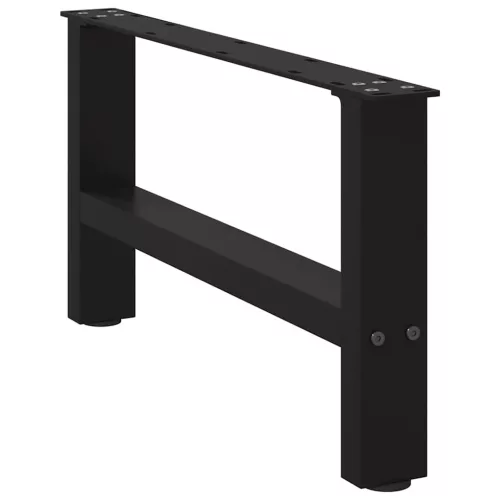  2 db fekete acél dohányzóasztal láb 60 x (30-31) cm
