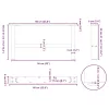  2 db fekete acél dohányzóasztal láb 60 x (30-31) cm