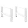 2 db fehér dohányzóasztal láb 60 x (30-31) cm acél