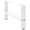  2 db fehér dohányzóasztal láb 60 x (30-31) cm acél