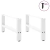  2 db fehér dohányzóasztal láb 60 x (30-31) cm acél