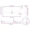  2 db fehér dohányzóasztal láb 60 x (30-31) cm acél
