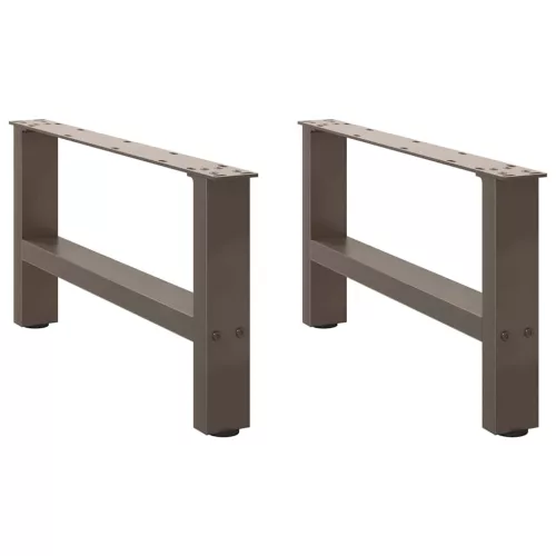  2 db natúr acél dohányzóasztal láb 60 x (30-31) cm acél