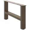  2 db natúr acél dohányzóasztal láb 60 x (30-31) cm acél