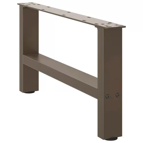  2 db natúr acél dohányzóasztal láb 60 x (30-31) cm acél