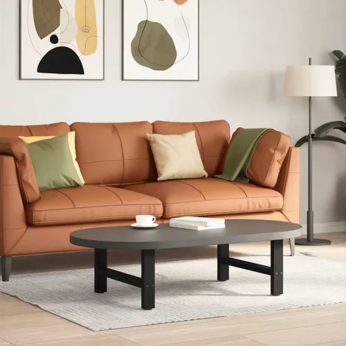  2 db fekete acél dohányzóasztal láb 70 x (30-31) cm