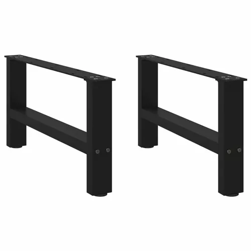  2 db fekete acél dohányzóasztal láb 70 x (30-31) cm