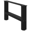  2 db fekete acél dohányzóasztal láb 70 x (30-31) cm