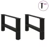  2 db fekete acél dohányzóasztal láb 70 x (30-31) cm