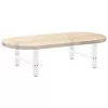  2 db fehér dohányzóasztal láb 70 x (30-31) cm acél