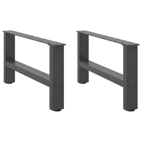  2 db antracitszürke acél dohányzóasztal láb 70 x (30-31) cm