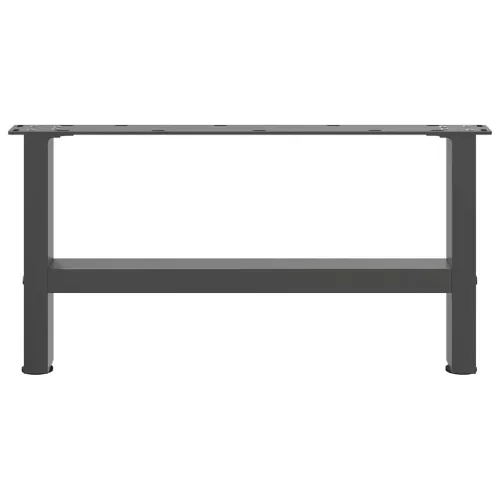  2 db antracitszürke acél dohányzóasztal láb 70 x (30-31) cm