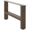 2 db natúr acél dohányzóasztal láb 70 x (30-31) cm acél