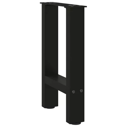  2 db fekete acél dohányzóasztal láb 28 x (42-43) cm
