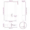  2 db fehér dohányzóasztal láb 28 x (42-43) cm acél