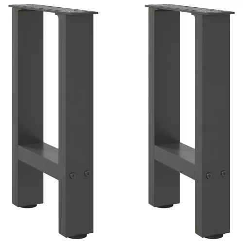  2 db antracitszürke acél dohányzóasztal láb 28 x (42-43) cm