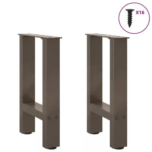  2 db natúr acél dohányzóasztal láb 28 x (42-43) cm acél