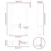  2 db natúr acél dohányzóasztal láb 28 x (42-43) cm acél