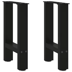  2 db fekete acél dohányzóasztal láb 38 x (42-43) cm