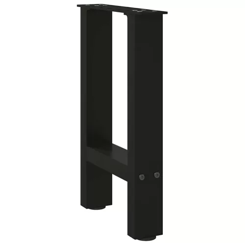  2 db fekete acél dohányzóasztal láb 38 x (42-43) cm