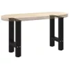  2 db fekete acél dohányzóasztal láb 38 x (42-43) cm