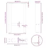  2 db fehér dohányzóasztal láb 38 x (42-43) cm acél