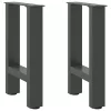  2 db antracitszürke acél dohányzóasztal láb 38x(42-43) cm
