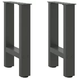   2 db antracitszürke acél dohányzóasztal láb 38x(42-43) cm